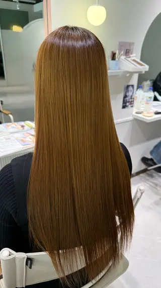 ロング 暖色カラー/艶髪/ 韓国/ひなのヘアスタイル