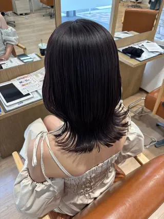 セミロング レイヤー/艶カラー/ ⭐️syukaのヘアスタイル
