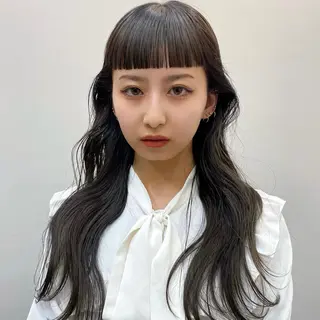 ロング カラー ダウンパーマ 【sity.ザイク】のヘアスタイル