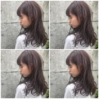 ミディアム カラー パーマ ヘアアレンジ メンズ キッズ ネイル マツエク・マツパ レイヤー/顔周り 韓国ヘア森田和貴のヘアスタイル