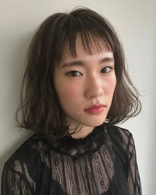 ミディアム 顔まわり/似合わせ/ ミディアム/村瀬浩司のヘアスタイル