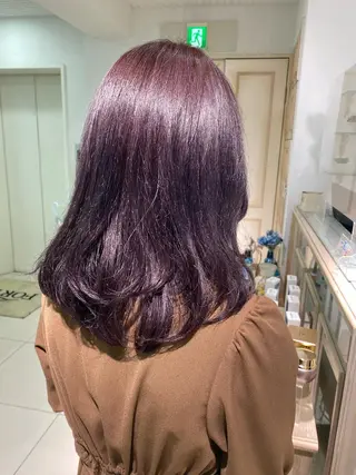 セミロング カラー ヘアアレンジ 透明感カラー 古山 結季🌙🖤のヘアスタイル