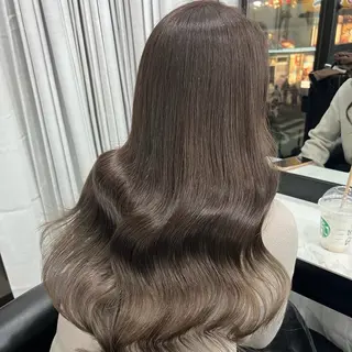 ロング カラー 縮毛矯正/レイヤー カットtomonaのヘアスタイル