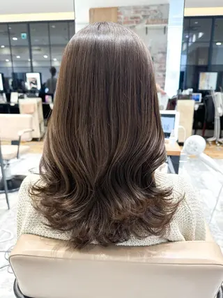 セミロング カラー 顔周り/くびれヘア 韓国ヘア💕風間るなのヘアスタイル