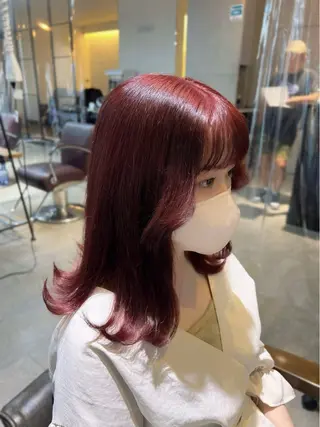 ミディアム カラー ヘアアレンジ 🎀ハイトーン・艶 カラー HANA🎀のヘアスタイル