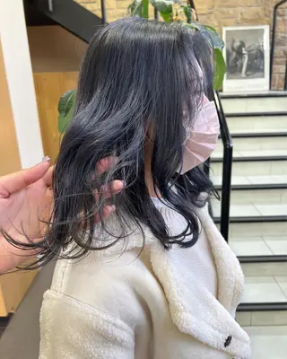 ミディアム カラー ヘアアレンジ チャンモリパーマ/韓 国/Minami🦋のヘアスタイル