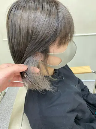 ショート カラー ヘアアレンジ レイヤーウルフ エクステ磯部のヘアスタイル