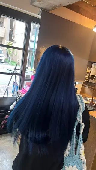 ロング カラー 松原 樹里のヘアスタイル