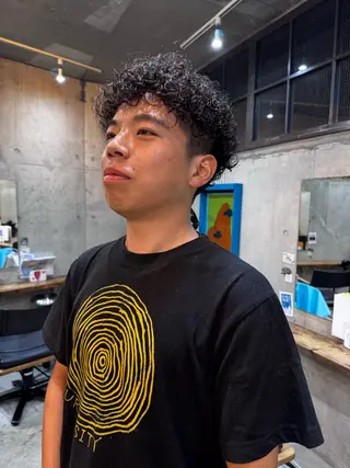 ショート パーマ パーマ/パーマ落とし /メンズカット/ヒロのヘアスタイル