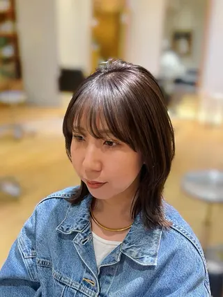 ミディアム カラー パーマ 縮毛矯正/レイヤー 🌙児玉光瑠のヘアスタイル