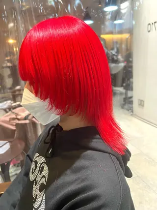 ミディアム カラー ヘアアレンジ ネイル 🌈インナーカラー ‘ショウマ’🌈のヘアスタイル