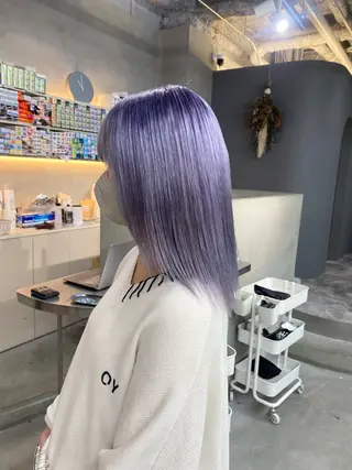 ミディアム カラー 前橋 姫奈のヘアスタイル