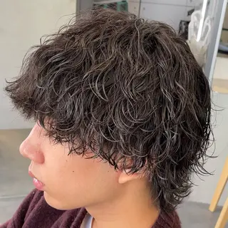 ミディアム パーマ ヘアアレンジ メンズ fifth 石川 凪のヘアスタイル