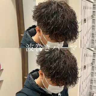 ショート カラー パーマ ヘアアレンジ メンズ ケイゴ【店長】 メンズパーマ特化のヘアスタイル