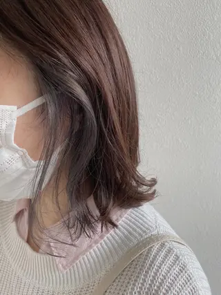 ミディアム カラー アクイールグラッセ 滝村鈴夏のヘアスタイル