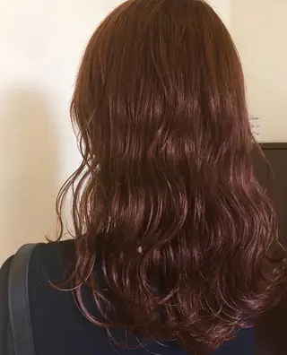 セミロング カラー 臺 佳連のヘアスタイル
