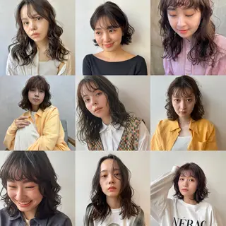 パーマ ボブ/ミディアム 親しみやすさ/さくらのヘアスタイル