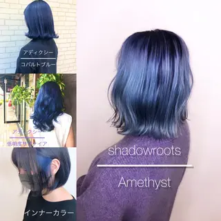 ミディアム 太白区/白髪ぼかし ハイライト/千葉達人のヘアスタイル