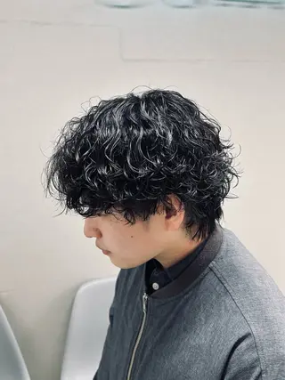 ミディアム パーマ メンズ 🏁メンズパーマ/ RYOYAのヘアスタイル