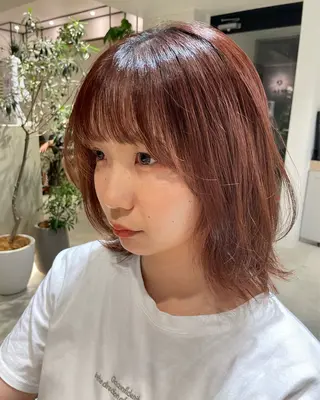 セミロング カラー ヘアアレンジ 一箭 恵梧/ロングヘアのヘアスタイル