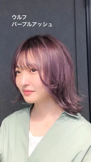 ミディアム 菊池 幹のヘアスタイル