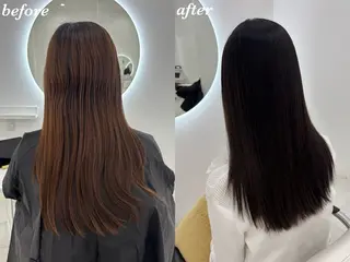 ロング カラー 【aini天王寺】 𝐚𝐢𝐫𝐢✂︎のヘアスタイル