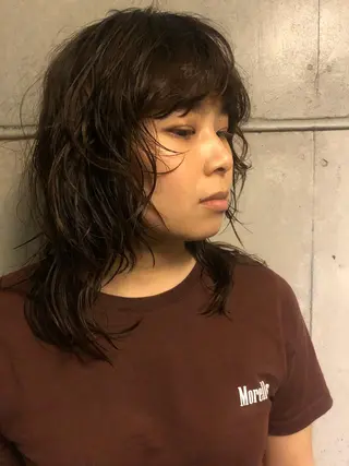 セミロング AYAKA 下北沢suuのヘアスタイル