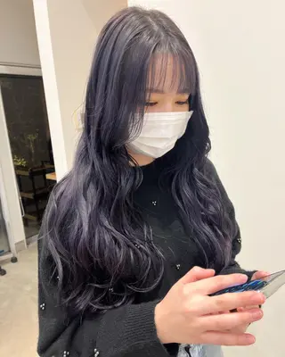 ロング カラー 長山 茉白のヘアスタイル