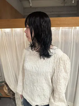 ミディアム カラー パーマ レイヤー/ボブパーマ /垢抜け/タクミのヘアスタイル