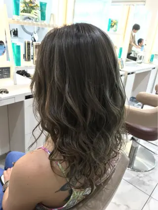 ミディアム カラー 山崎俊輔/髪質改善 /バレイヤージュのヘアスタイル