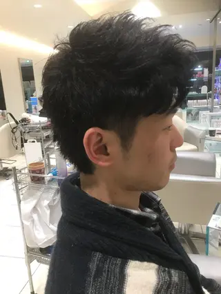ショート カラー パーマ ヘアアレンジ メンズ キッズ ネイル マツエク・マツパ EnBlesS西宮 マンツーマン神道有基のヘアスタイル