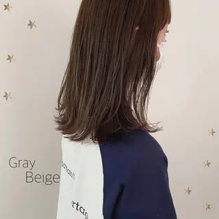 セミロング カラー 市川 千夏のヘアスタイル