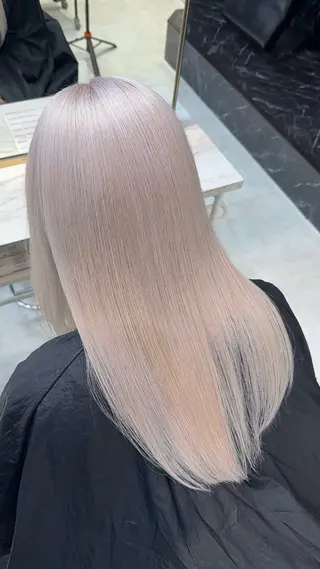 セミロング カラー ヘアアレンジ 【🥀履歴修正🥀】 ハイトーン職人/拓真のヘアスタイル