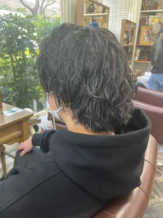 ショート メンズ 横浜カットパーマ 特殊/ 平林侑馬のヘアスタイル
