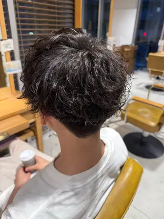 パーマ メンズ 鈴木弥月/大人ボブ× 透明感カラーのヘアスタイル