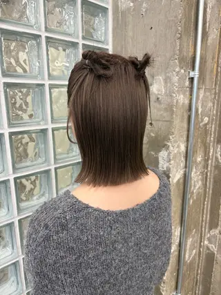 ミディアム カラー ヘアアレンジ BELLA阿部野 TOMOMIのヘアスタイル