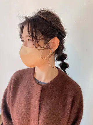 セミロング ヘアアレンジ h a k u 大倉 卓人のヘアスタイル