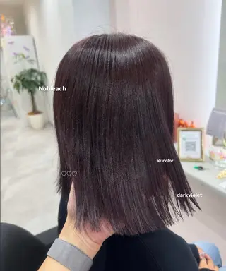 ミディアム カラー ヘアアレンジ 最新艶髪トレンド￤ ヘア￤miyu🐒♡のヘアスタイル