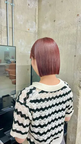 セミロング 🌸暖色カラー/ボブ 一色愛海🌸のヘアスタイル