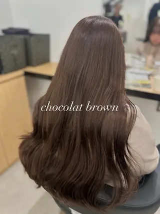 ロング カラー YUKA🤍ベージュ /ミルクティーのヘアスタイル