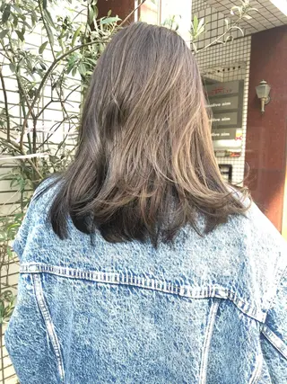 セミロング カラー 🌷ボブ/髪質改善 ストレートのヘアスタイル