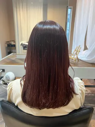 セミロング カラー たけだ れなのヘアスタイル