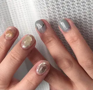 ネイル パラあり！フィルイン 美フォルムのネイルデザイン