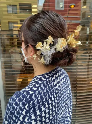 セミロング ヘアアレンジ 溝口 ひなこのマツエク・マツパデザイン