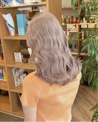 ロング カラー パーマ キッズ 江坂エリア最安値◎ ブリーチ*土田のヘアスタイル