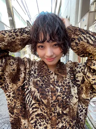 ショート パーマ カラー/パーマ/ 鎌田健/渋谷のヘアスタイル