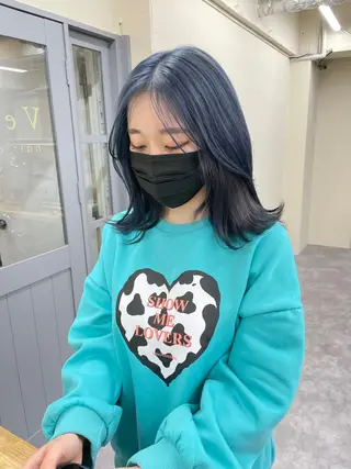 カラー レディースパーマ モデル募集RIKOのヘアスタイル