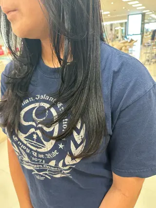 ロング 艶髪 黄金比みくのヘアスタイル