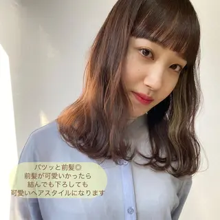 セミロング カラー Pia ツボイ ケイタのヘアスタイル