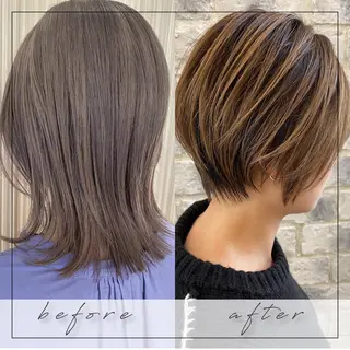 ショート くせ毛×ショート 上岡勇祐のヘアスタイル